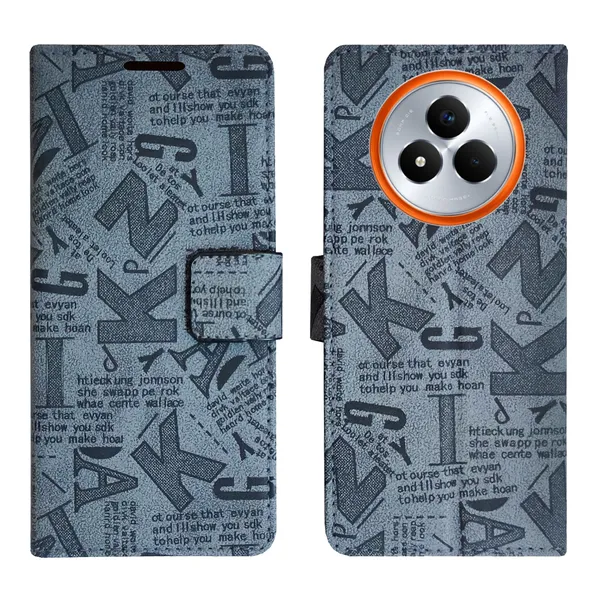 Grey_Artificial_Leather_See_Through_Design_Magnetic_Case_For_Realme_Narzo_80_pro