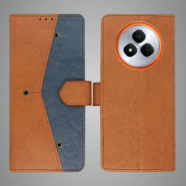 Brown_Artificial_Leather_See_Through_Design_Magnetic_Case_For_Realme_Narzo_80_pro