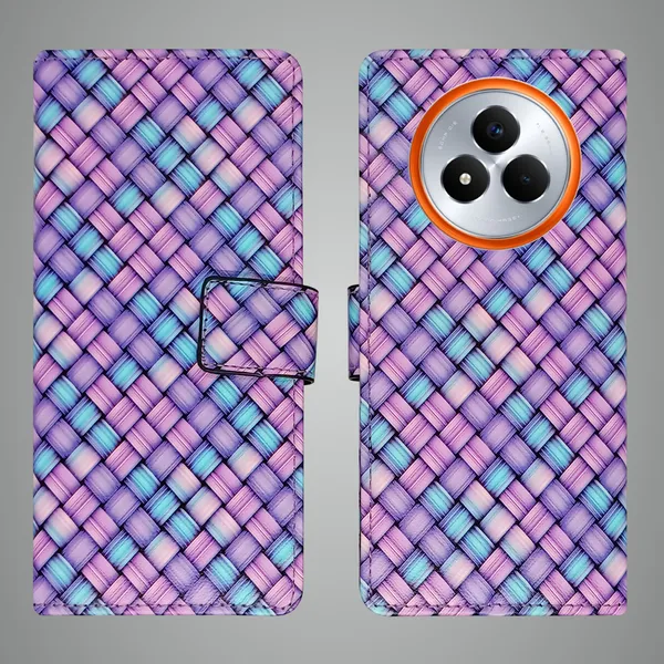 Purple_Artificial_Leather_See_Through_Design_Magnetic_Case_For_Realme_Narzo_80_pro