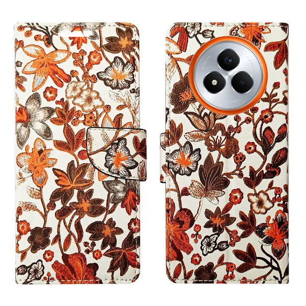 Orange_Artificial_Leather_See_Through_Design_Magnetic_Case_For_Realme_Narzo_80_pro