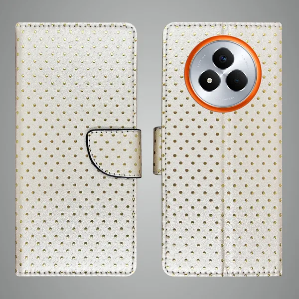 White_Artificial_Leather_See_Through_Design_Magnetic_Case_For_Realme_Narzo_80_pro