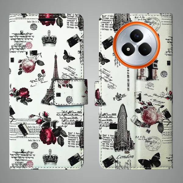 White_Artificial_Leather_See_Through_Design_Magnetic_Case_For_Realme_Narzo_80_pro