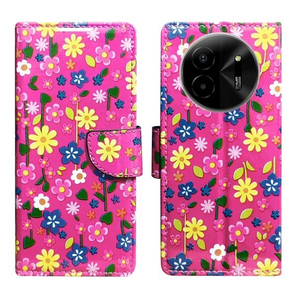 Pink_Artificial_Leather_See_Through_Design_Magnetic_Case_For_Lava_blaze_X_5G