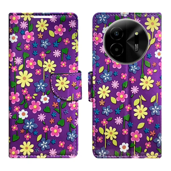 Purple_Artificial_Leather_See_Through_Design_Magnetic_Case_For_Lava_blaze_X_5G