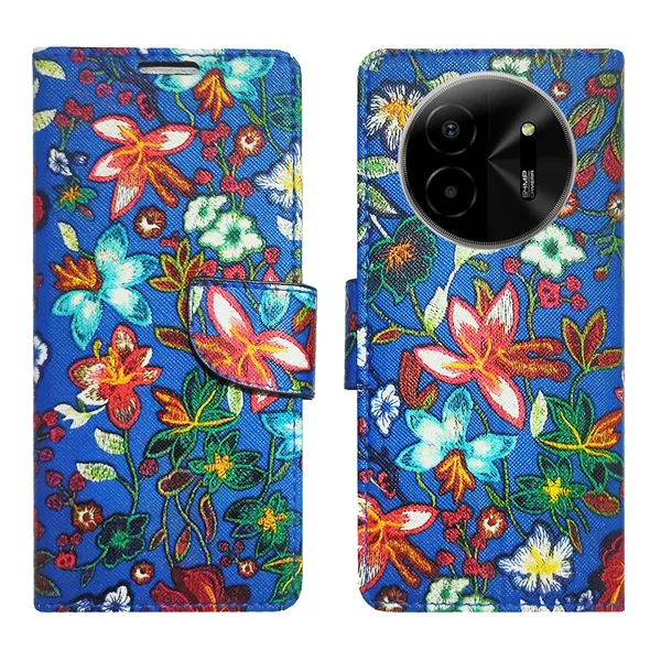 Blue_Artificial_Leather_See_Through_Design_Magnetic_Case_For_Lava_blaze_X_5G