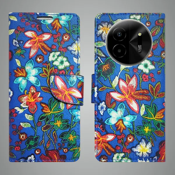 Blue_Artificial_Leather_See_Through_Design_Magnetic_Case_For_Lava_blaze_X_5G