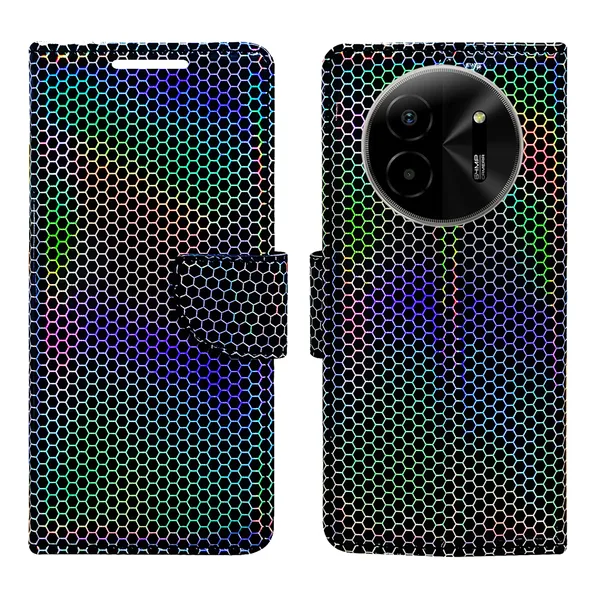 Multicolor_Artificial_Leather_See_Through_Design_Magnetic_Case_For_Lava_blaze_X_5G