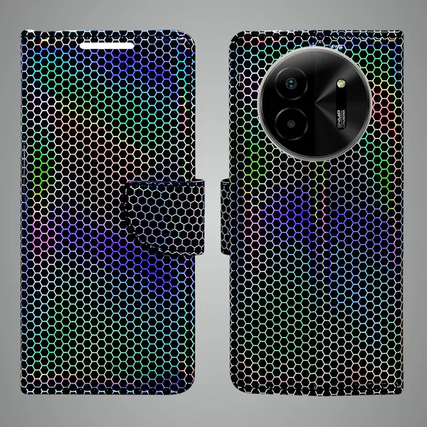 Multicolor_Artificial_Leather_See_Through_Design_Magnetic_Case_For_Lava_blaze_X_5G