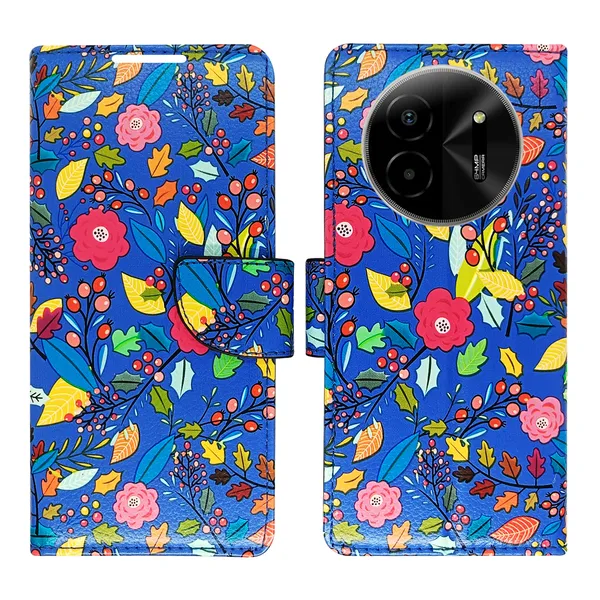 Blue_Artificial_Leather_See_Through_Design_Magnetic_Case_For_Lava_blaze_X_5G
