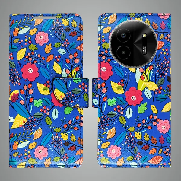 Blue_Artificial_Leather_See_Through_Design_Magnetic_Case_For_Lava_blaze_X_5G