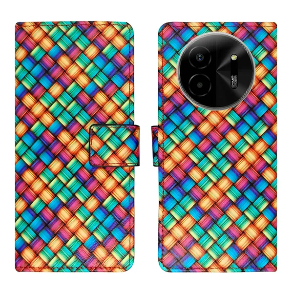 Multicolor_Artificial_Leather_See_Through_Design_Magnetic_Case_For_Lava_blaze_X_5G