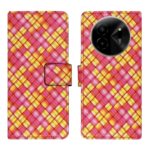 Pink_Artificial_Leather_See_Through_Design_Magnetic_Case_For_Lava_blaze_X_5G