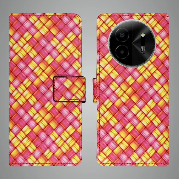 Pink_Artificial_Leather_See_Through_Design_Magnetic_Case_For_Lava_blaze_X_5G