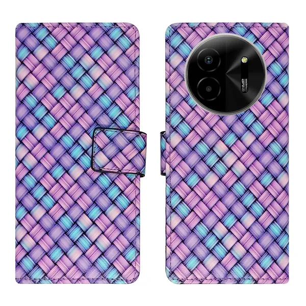 Purple_Artificial_Leather_See_Through_Design_Magnetic_Case_For_Lava_blaze_X_5G