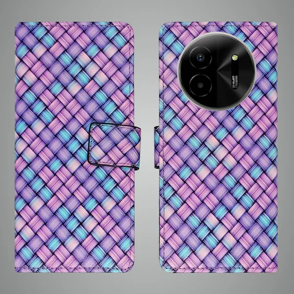 Purple_Artificial_Leather_See_Through_Design_Magnetic_Case_For_Lava_blaze_X_5G