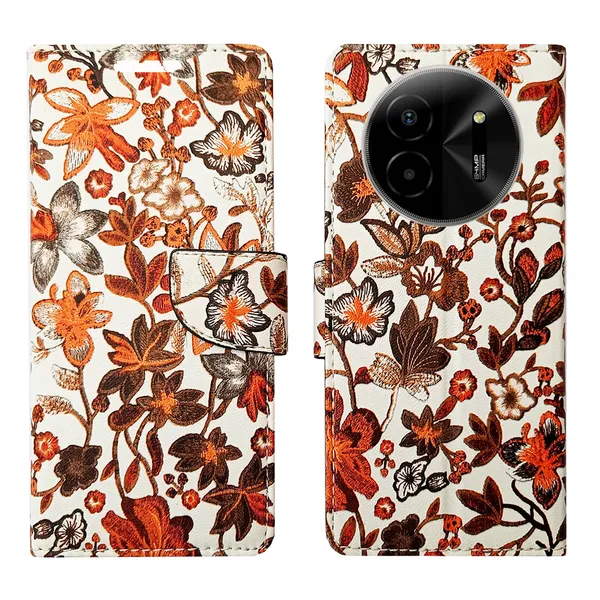 Orange_Artificial_Leather_See_Through_Design_Magnetic_Case_For_Lava_blaze_X_5G