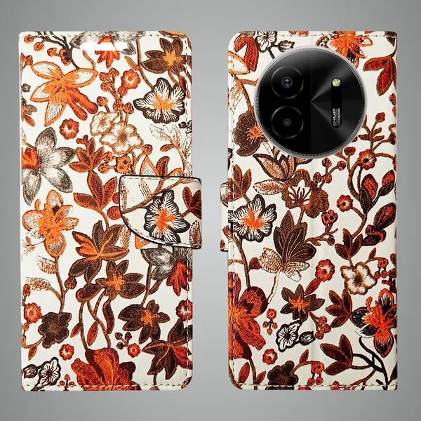 Orange_Artificial_Leather_See_Through_Design_Magnetic_Case_For_Lava_blaze_X_5G