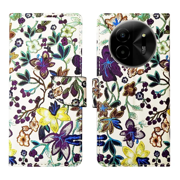 Purple_Artificial_Leather_See_Through_Design_Magnetic_Case_For_Lava_blaze_X_5G
