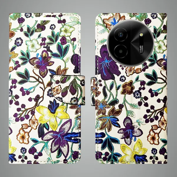 Purple_Artificial_Leather_See_Through_Design_Magnetic_Case_For_Lava_blaze_X_5G