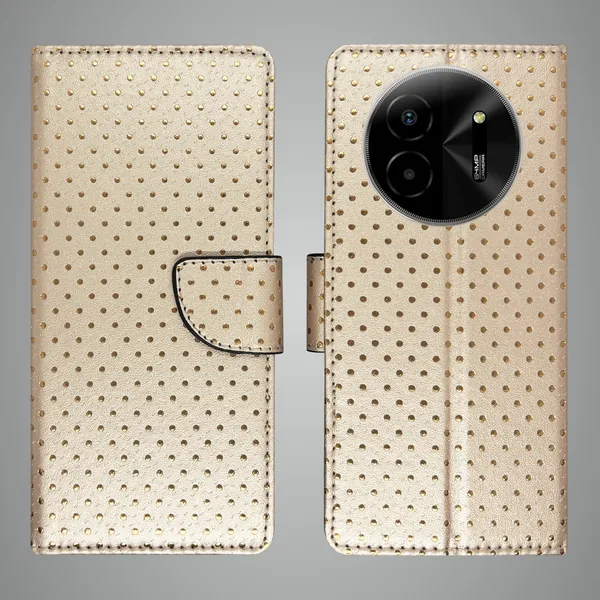 Brown_Artificial_Leather_See_Through_Design_Magnetic_Case_For_Lava_blaze_X_5G