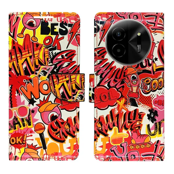 Pink_Artificial_Leather_See_Through_Design_Magnetic_Case_For_Lava_blaze_X_5G