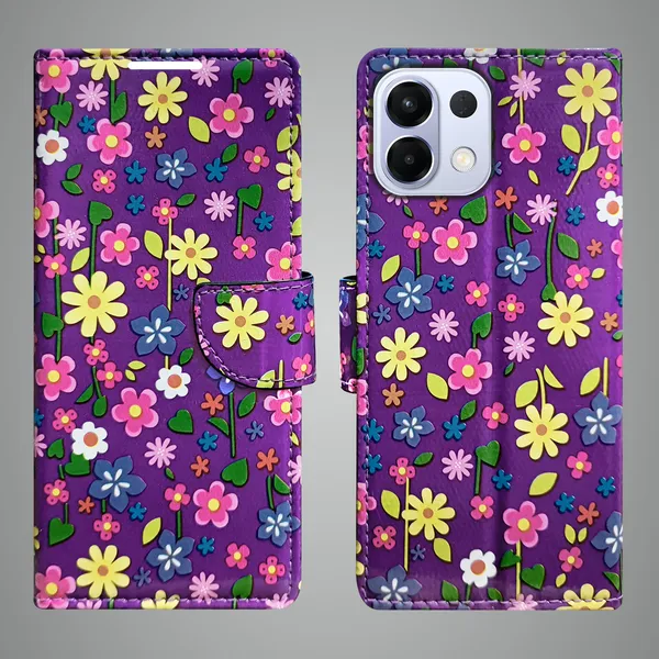 Purple_Artificial_Leather_See_Through_Design_Magnetic_Case_For_Oppo_K13_5G