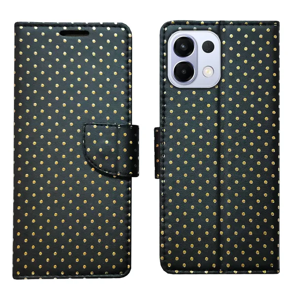 Black_Artificial_Leather_See_Through_Design_Magnetic_Case_For_Oppo_K13_5G