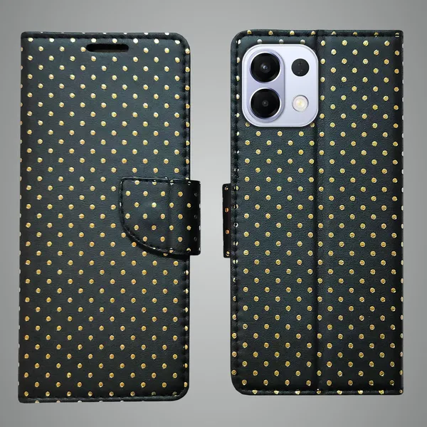 Black_Artificial_Leather_See_Through_Design_Magnetic_Case_For_Oppo_K13_5G