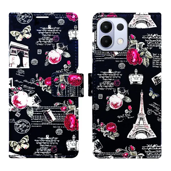 Black_Artificial_Leather_See_Through_Design_Magnetic_Case_For_Oppo_K13_5G