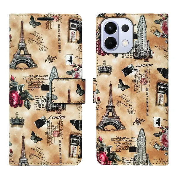 Brown_Artificial_Leather_See_Through_Design_Magnetic_Case_For_Oppo_K13_5G