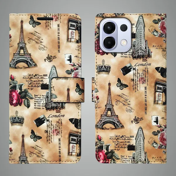 Brown_Artificial_Leather_See_Through_Design_Magnetic_Case_For_Oppo_K13_5G