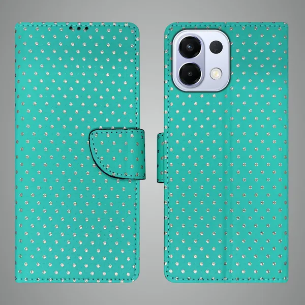 Green_Artificial_Leather_See_Through_Design_Magnetic_Case_For_Oppo_K13_5G