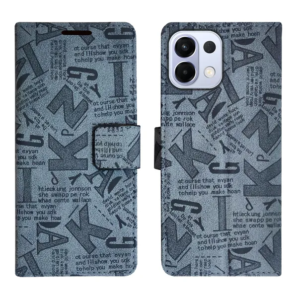 Grey_Artificial_Leather_See_Through_Design_Magnetic_Case_For_Oppo_K13_5G