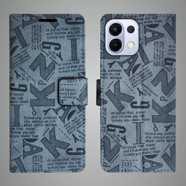 Grey_Artificial_Leather_See_Through_Design_Magnetic_Case_For_Oppo_K13_5G