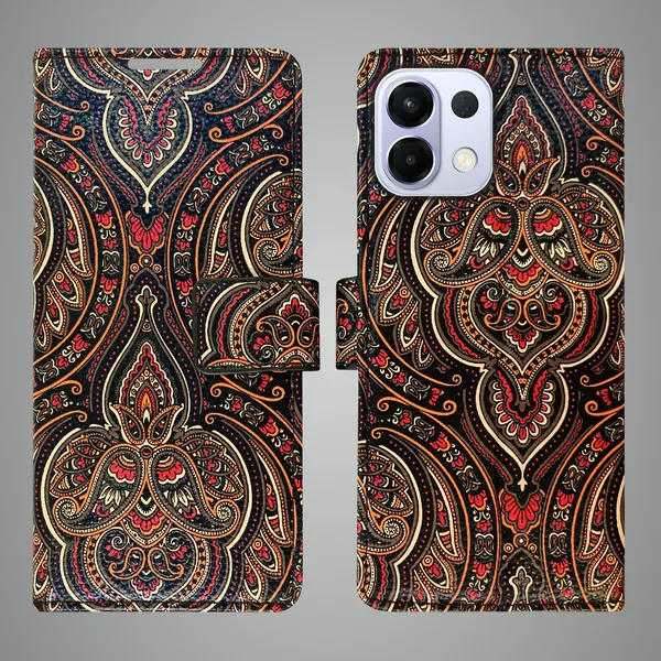 Black_Artificial_Leather_See_Through_Design_Magnetic_Case_For_Oppo_K13_5G
