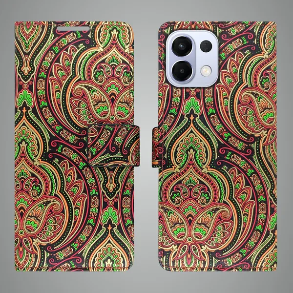 Green_Artificial_Leather_See_Through_Design_Magnetic_Case_For_Oppo_K13_5G