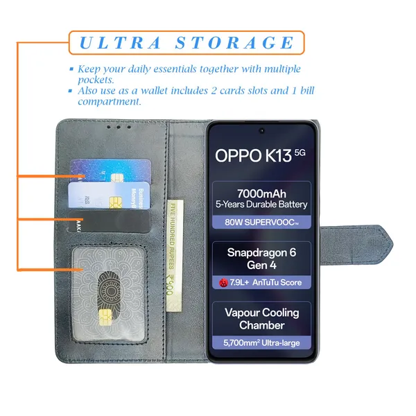 Blue_Artificial_Leather_See_Through_Design_Magnetic_Case_For_Oppo_K13_5G