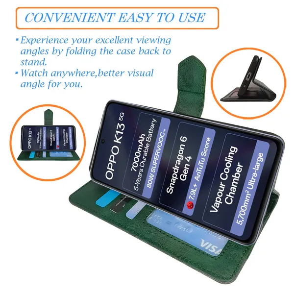 Green_Artificial_Leather_See_Through_Design_Magnetic_Case_For_Oppo_K13_5G