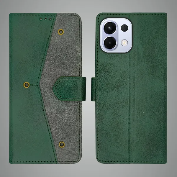 Green_Artificial_Leather_See_Through_Design_Magnetic_Case_For_Oppo_K13_5G