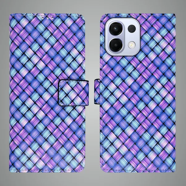 Purple_Artificial_Leather_See_Through_Design_Magnetic_Case_For_Oppo_K13_5G