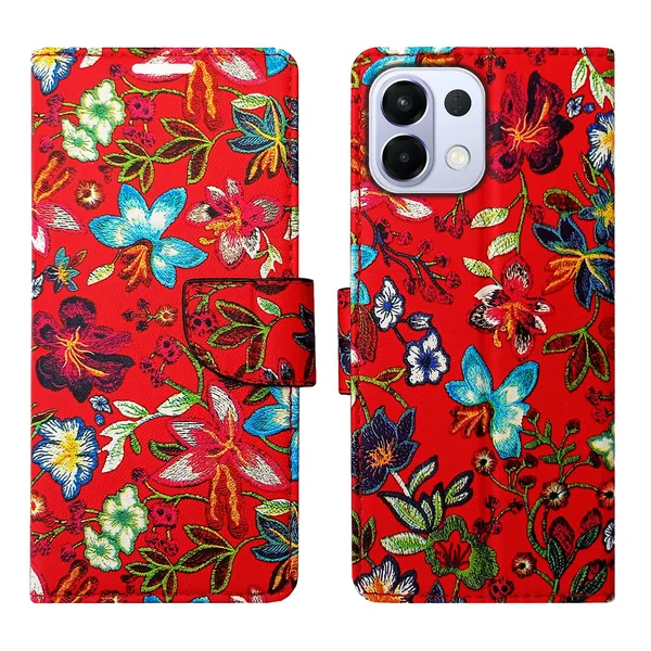 Red_Artificial_Leather_See_Through_Design_Magnetic_Case_For_Oppo_K13_5G