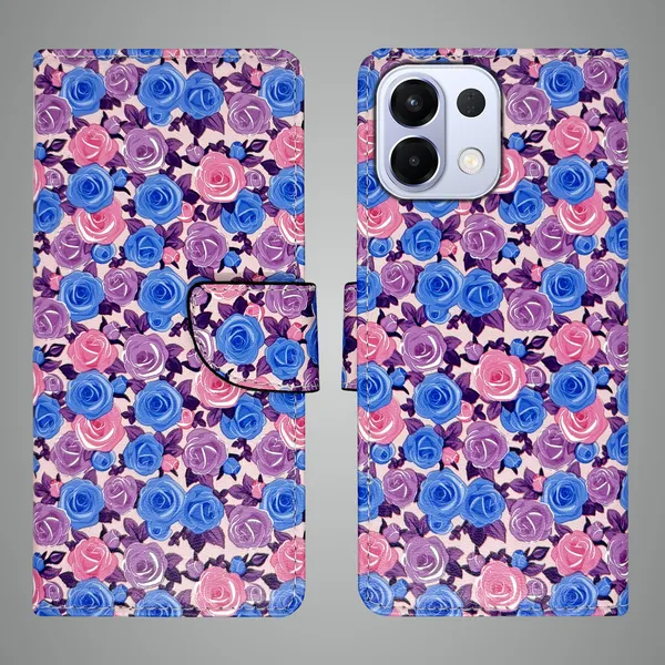 Purple_Artificial_Leather_See_Through_Design_Magnetic_Case_For_Oppo_K13_5G