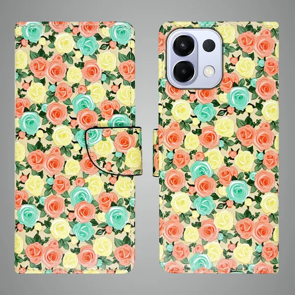 Yellow_Artificial_Leather_See_Through_Design_Magnetic_Case_For_Oppo_K13_5G