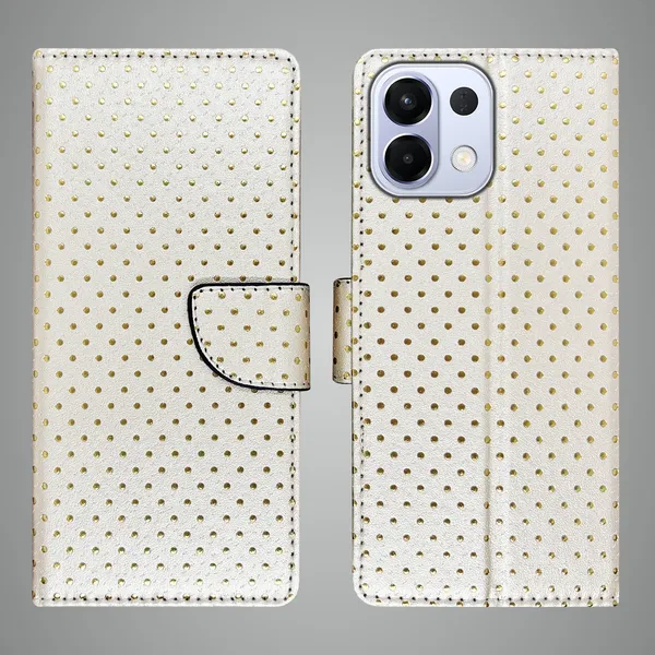 White_Artificial_Leather_See_Through_Design_Magnetic_Case_For_Oppo_K13_5G
