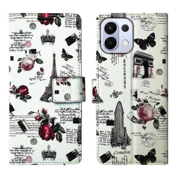 White_Artificial_Leather_See_Through_Design_Magnetic_Case_For_Oppo_K13_5G