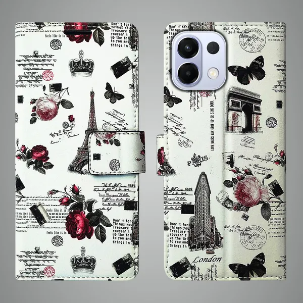 White_Artificial_Leather_See_Through_Design_Magnetic_Case_For_Oppo_K13_5G