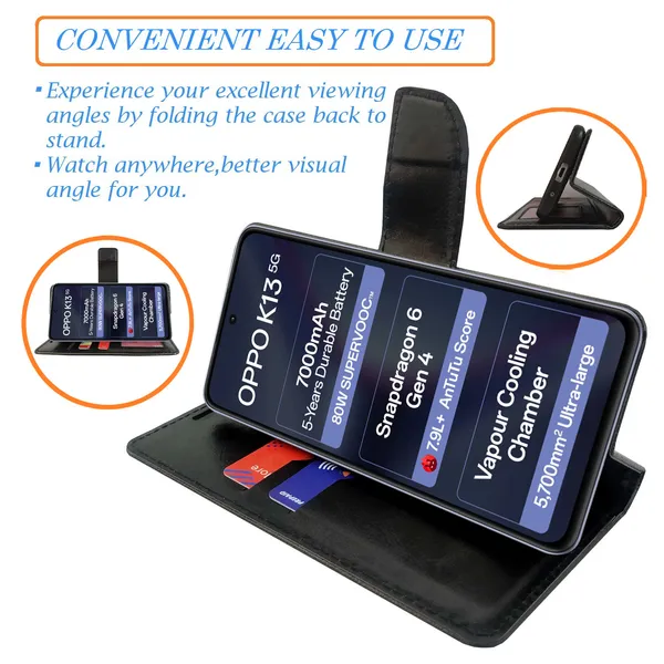 Pink_Artificial_Leather_See_Through_Design_Magnetic_Case_For_Oppo_K13_5G
