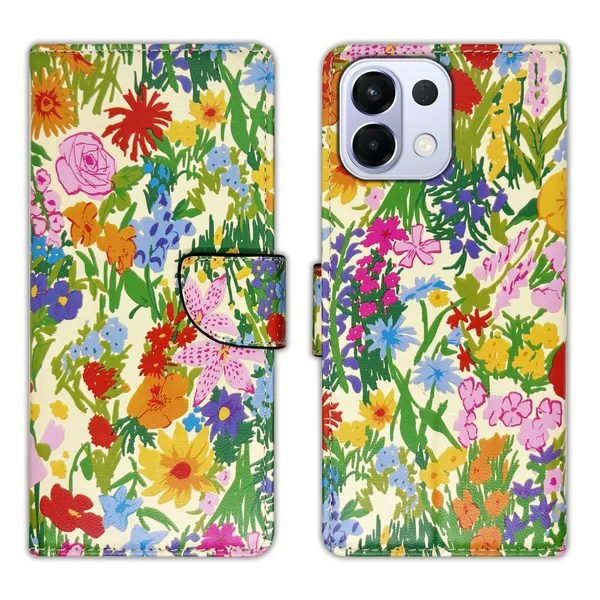 Yellow_Artificial_Leather_See_Through_Design_Magnetic_Case_For_Oppo_K13_5G