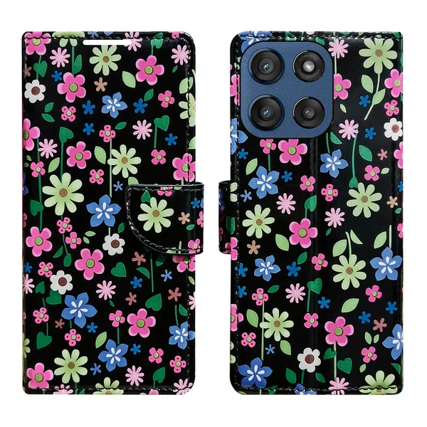 Black_Artificial_Leather_See_Through_Design_Magnetic_Case_For_Moto_Edge_60_Stylus