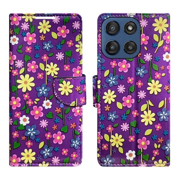 Purple_Artificial_Leather_See_Through_Design_Magnetic_Case_For_Moto_Edge_60_Stylus